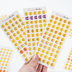 Bright assortment of emoji stickers for crafting projects