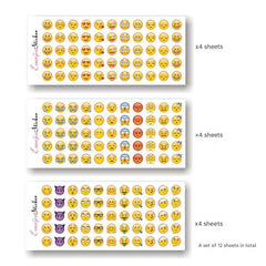 Different types of emoji stickers for kids fun