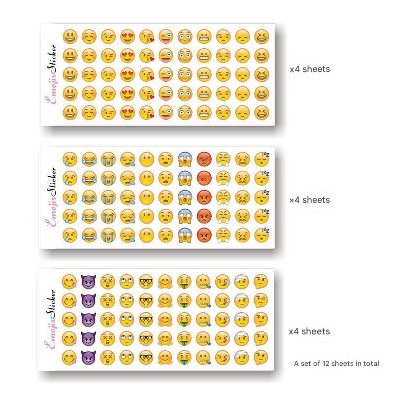 Different types of emoji stickers for kids fun