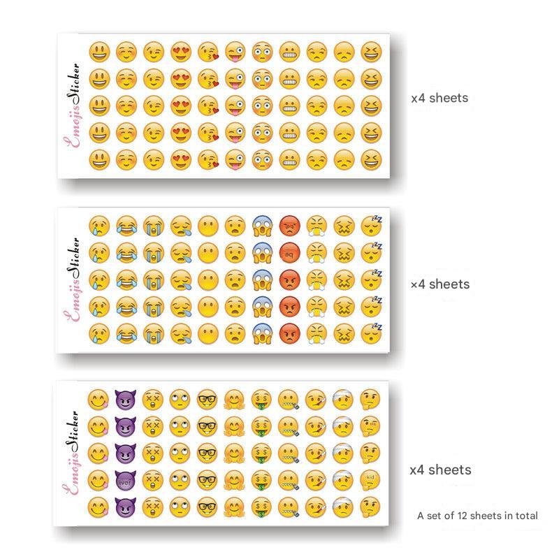 Creative use of emoji stickers in scrapbooking