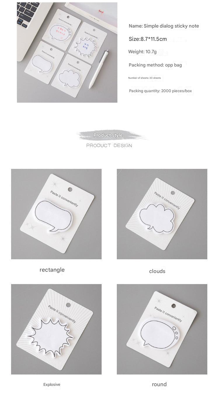 Japanese style sticky notes in various shapes