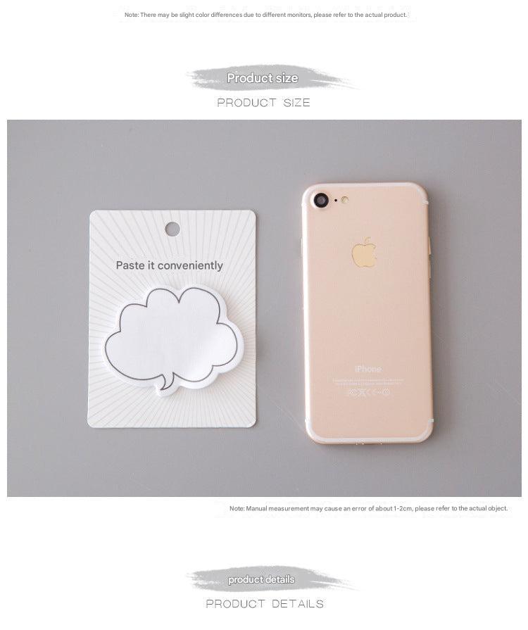 flat lay of vibrant sticky notes with cloud design