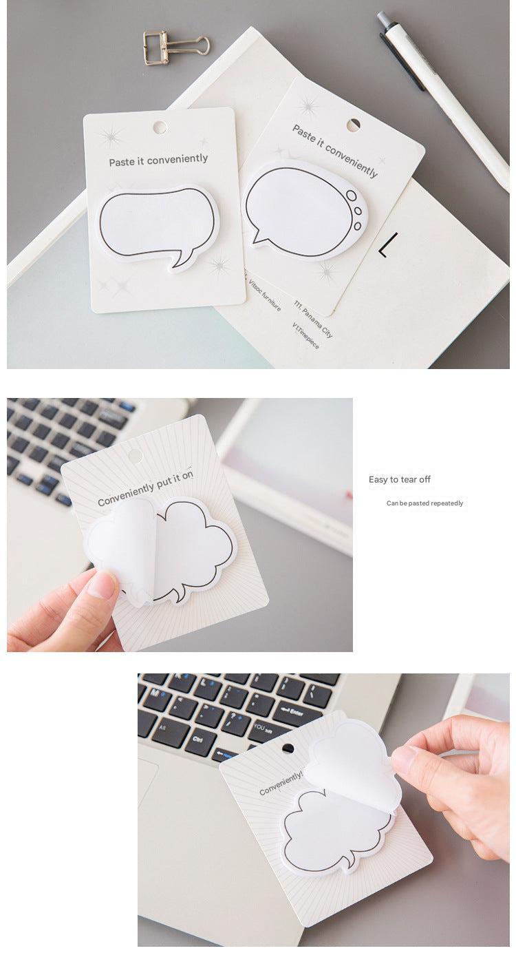 showcasing minimalist rectangular sticky notes