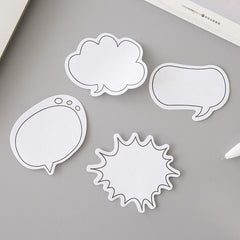 flat lay of vibrant sticky notes with cloud design