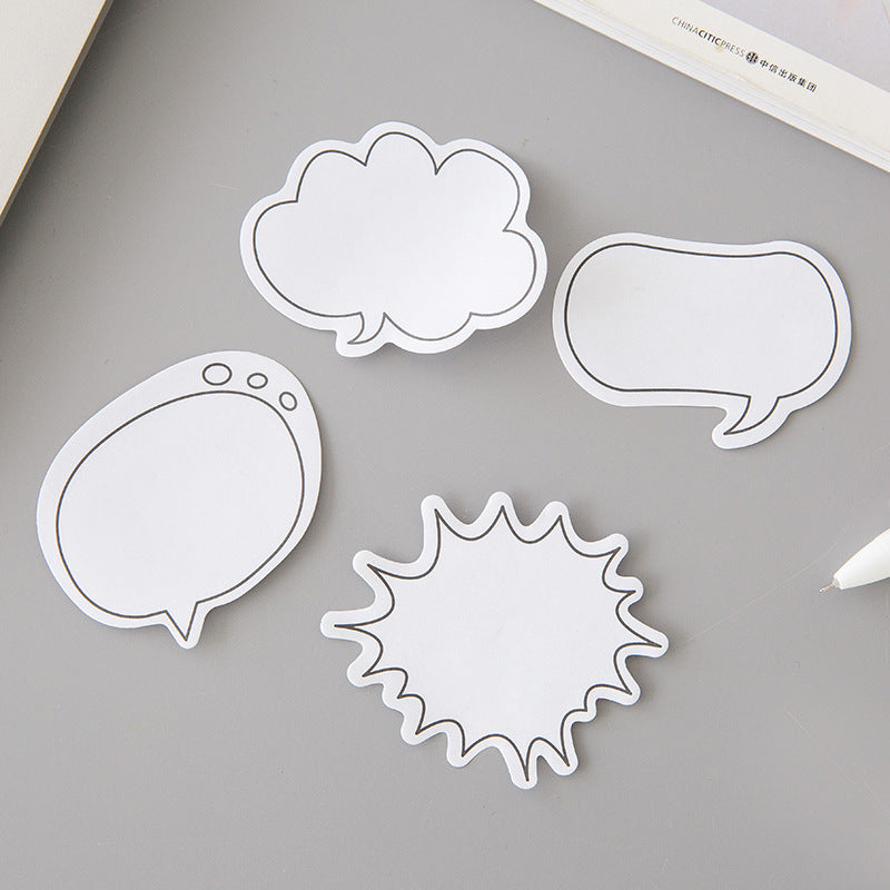 flat lay of vibrant sticky notes with cloud design
