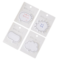 creative dialogue shaped sticky notes displayed