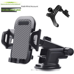Close-up of suction cup mount holding smartphone
