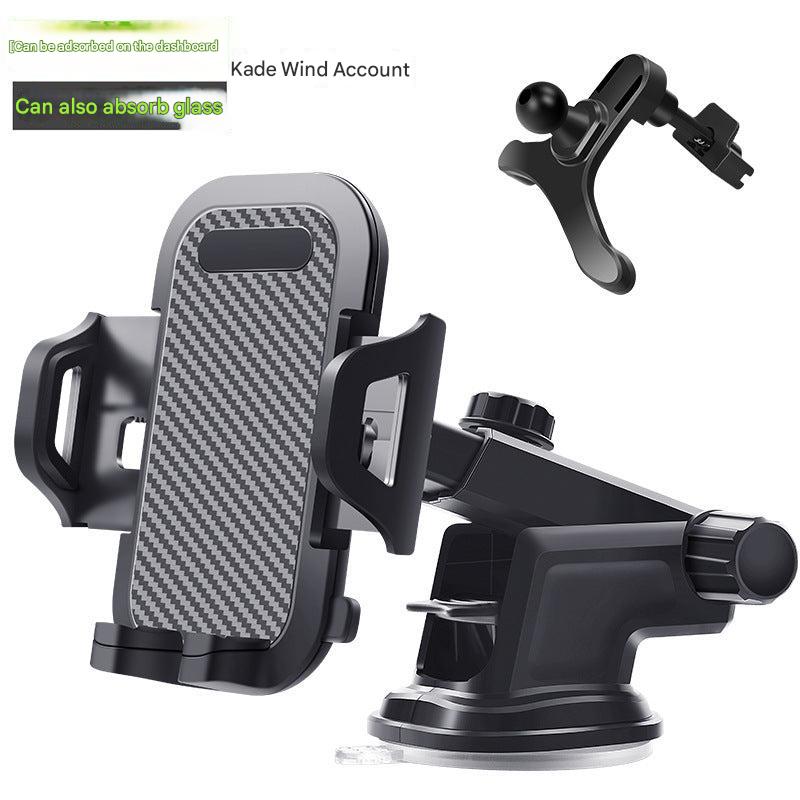 Close-up of suction cup mount holding smartphone