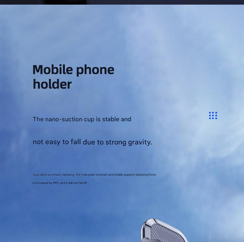 Smartphone securely held by dashboard mount