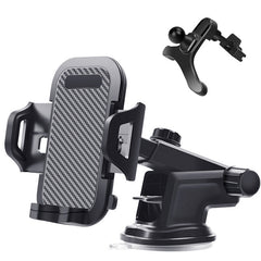 Smartphone securely held by dashboard mount
