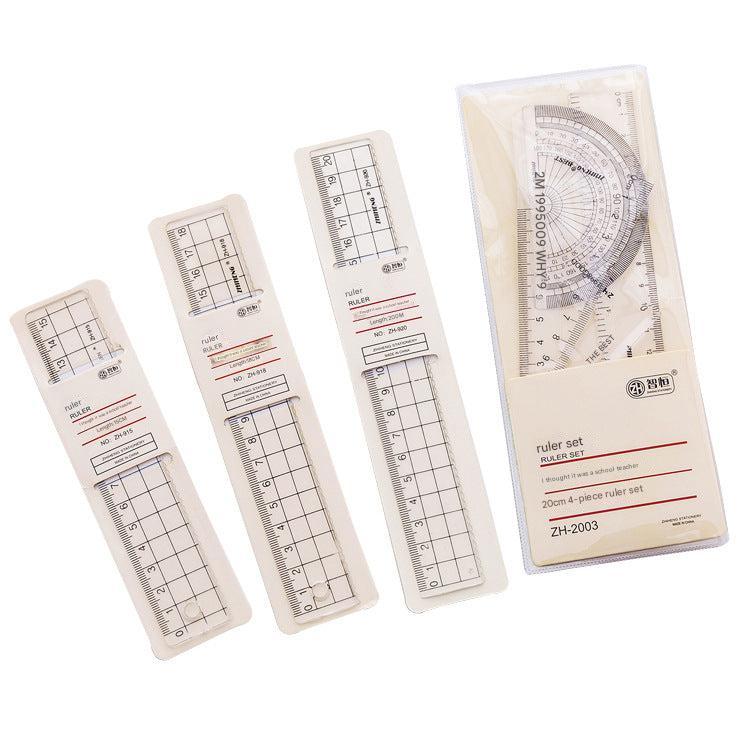Lightweight plastic ruler being used in an office