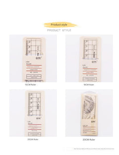 Acrylic ruler with grid design for measurement