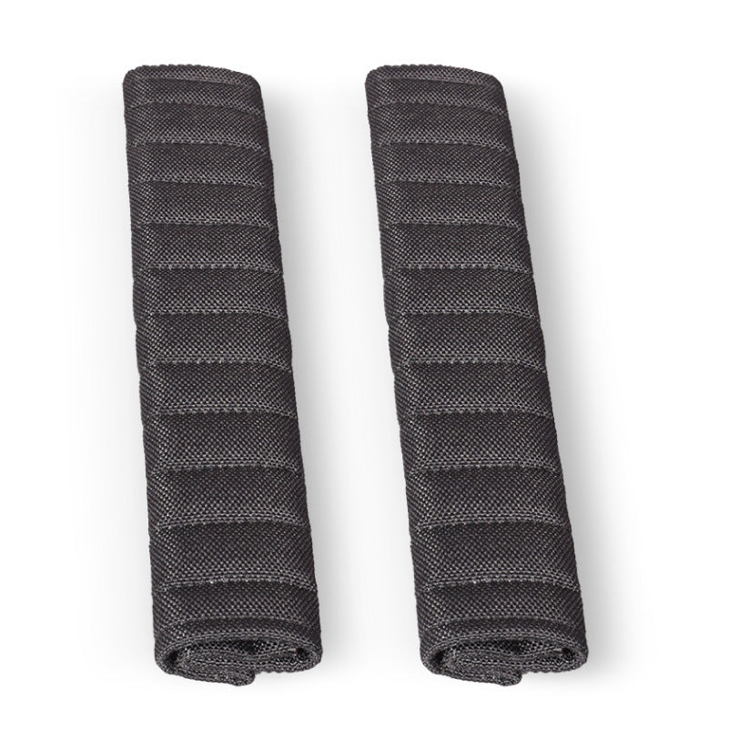 plush car seat belt shoulder pad cover in black