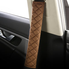 plush car seat belt shoulder pad cover in blue