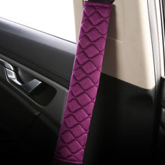 plush car seat belt shoulder pad cover in coffee