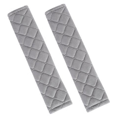 plush car seat belt shoulder pad cover in gray
