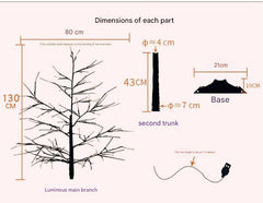 Battery operated LED birch tree light with remote control
