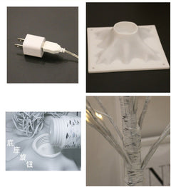 Tabletop version of LED birch tree light