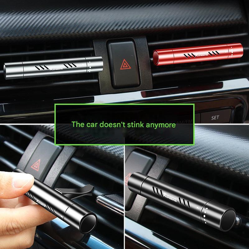 Product close-up of assorted fragrances for car air freshener