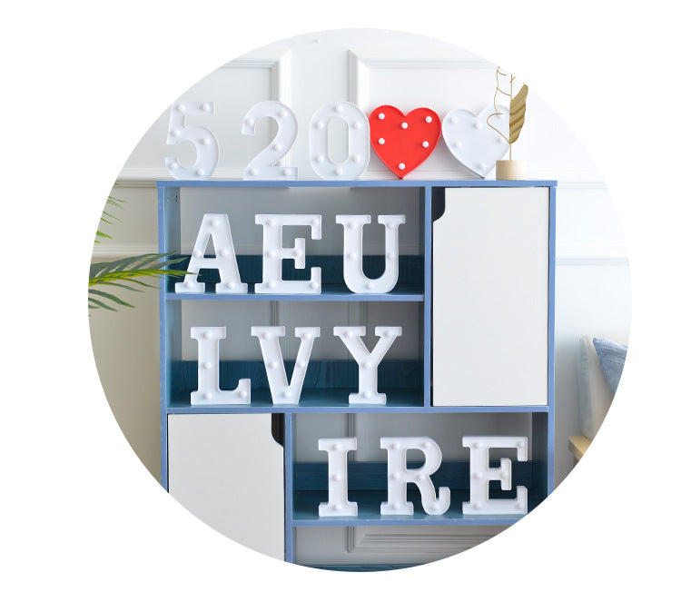 LED marquee letter lights on display