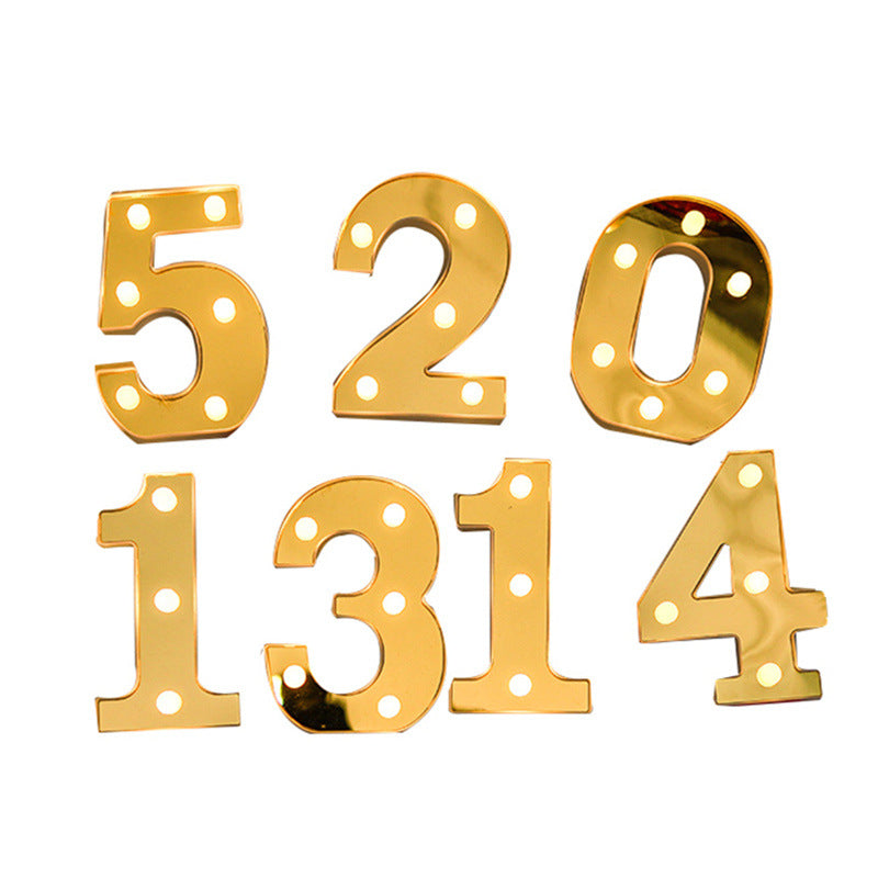 bright LED marquee letters on wall