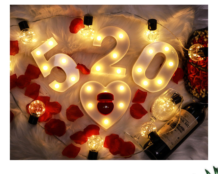 indoor decoration with LED letter lights