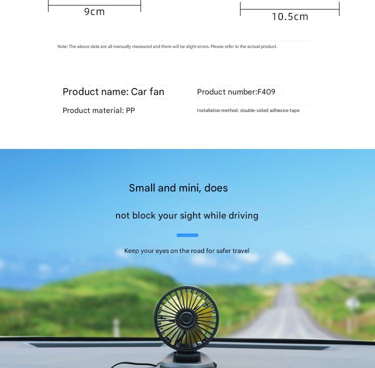 car fan with suction mount