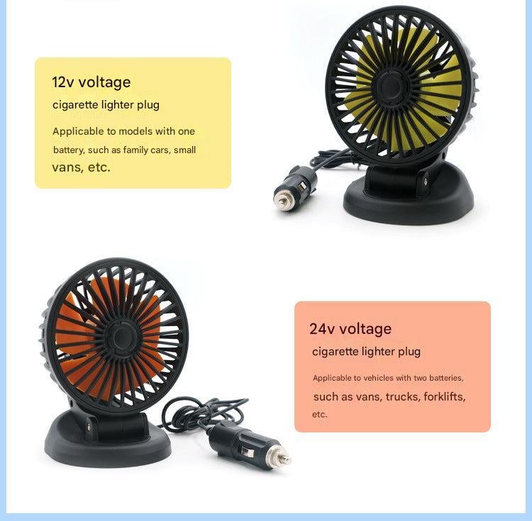fan operating in truck cabin