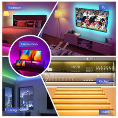 Control device for RGB LED strip and app interface