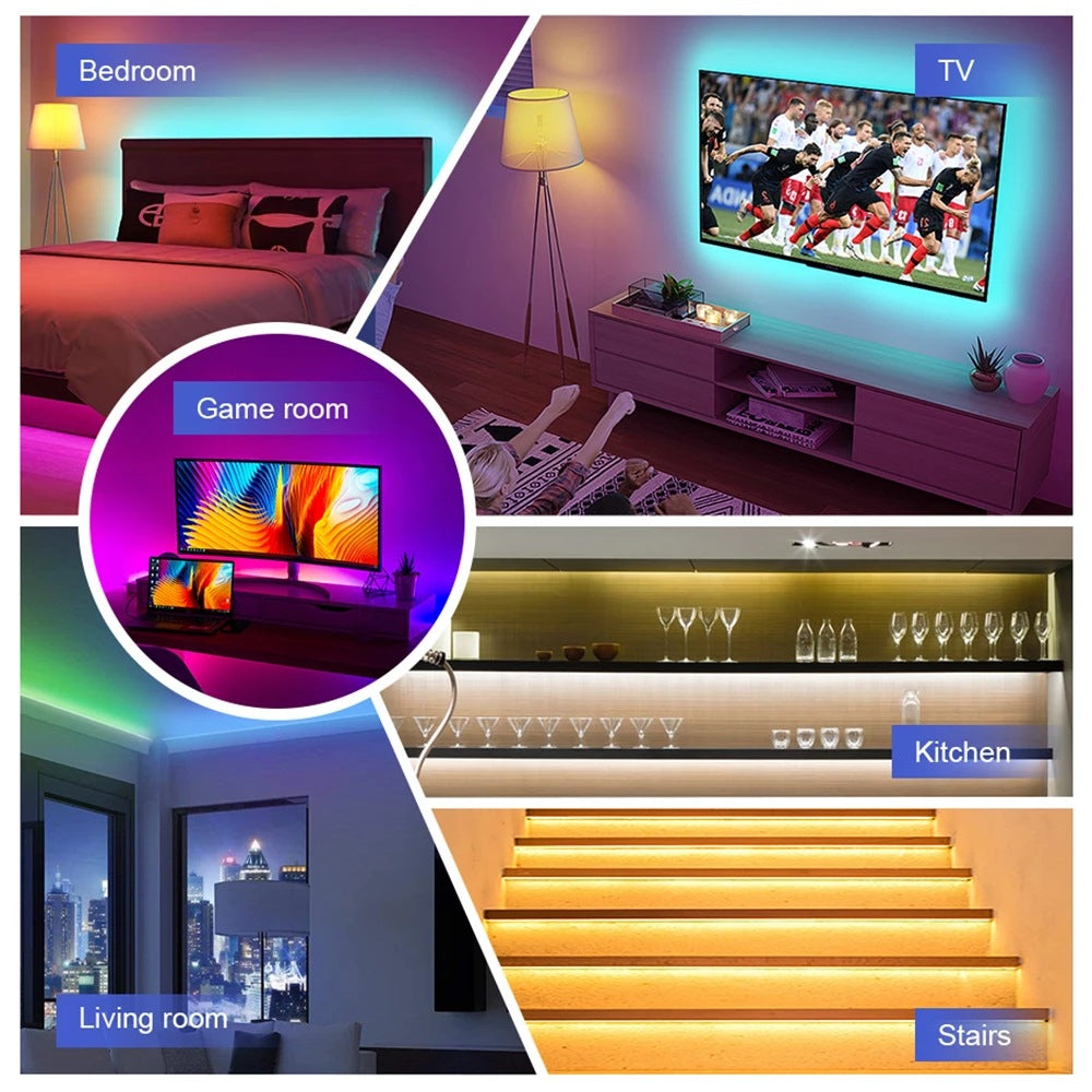 Control device for RGB LED strip and app interface