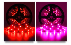 Waterproof RGB LED strip in outdoor setting