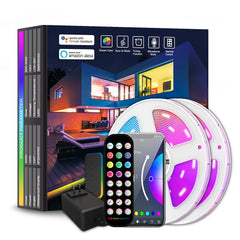 Waterproof RGB LED strip in outdoor setting