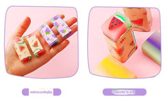various fruit designs of erasers for kids
