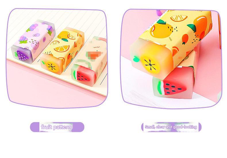 fruit-shaped eraser set for arts and crafts