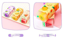 fruit-shaped eraser set for arts and crafts