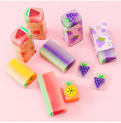 kids' fruit erasers for sketching