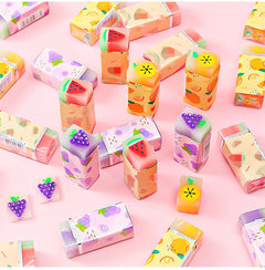 colourful fruit-shaped erasers assortment