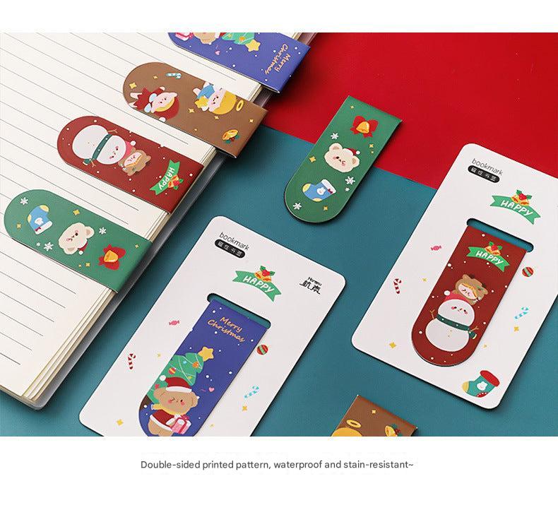 Adorable Christmas magnetic bookmark with angel design