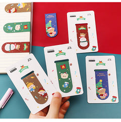 Magnetic bookmark featuring holiday gifts