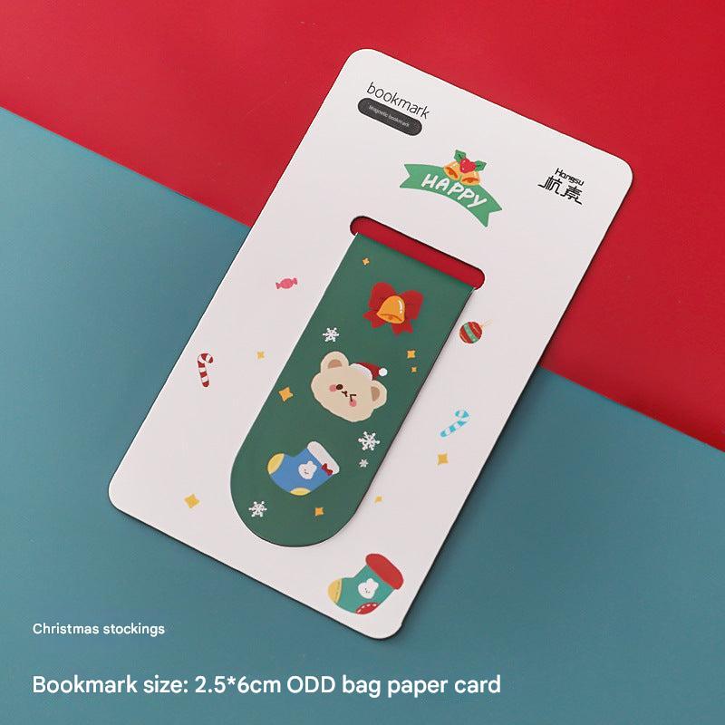 Durable magnetic bookmark with festive appeal