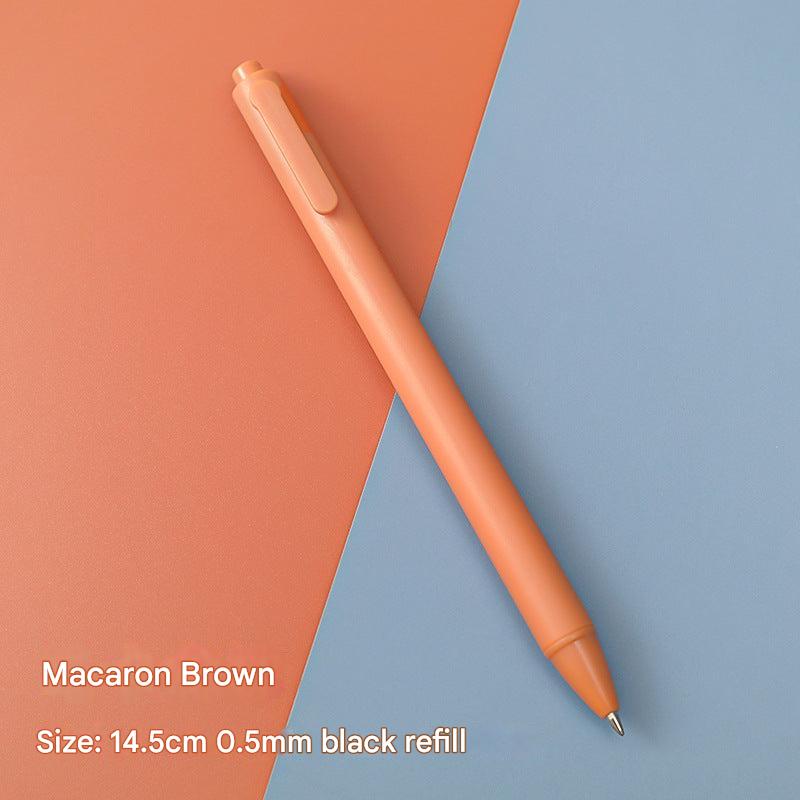 Chic macaron gel pens in a pencil case
