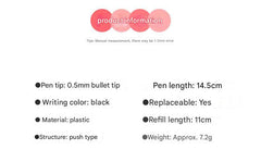 Assorted macaron coloured gel pens for writing