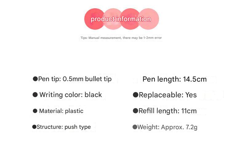 Assorted macaron coloured gel pens for writing