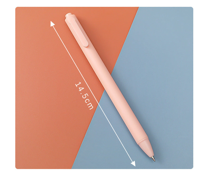 Close-up of vibrant macaron pink gel pen