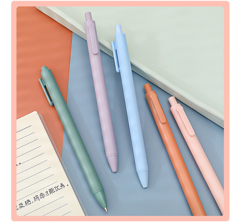 Assorted macaron coloured gel pens for writing