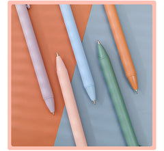 Close-up of vibrant macaron pink gel pen