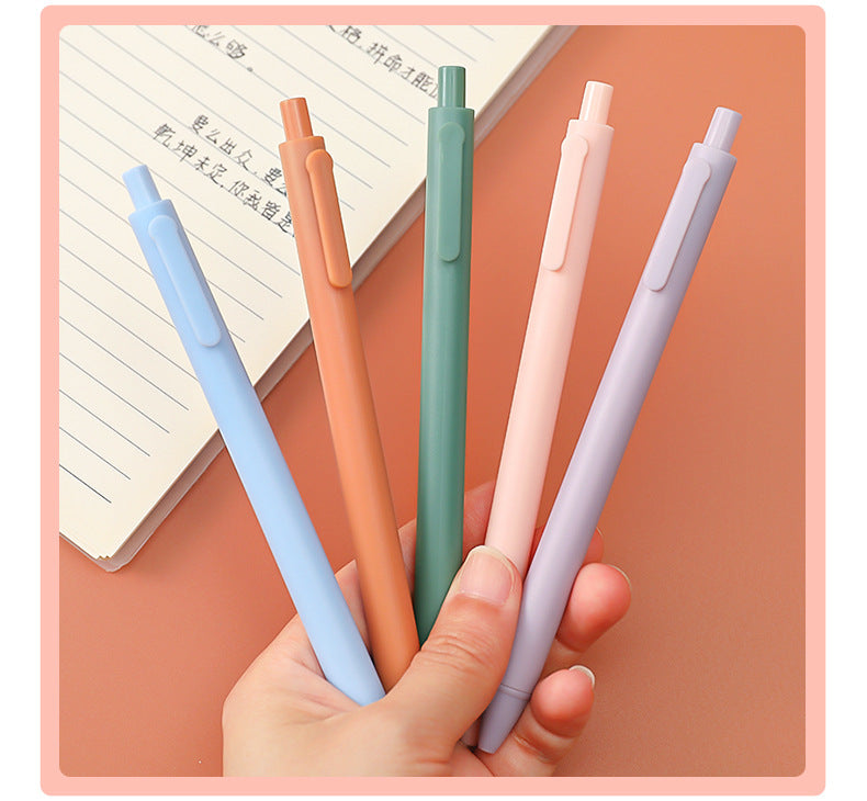 Chic macaron blue gel pen showing fine point