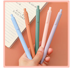 Chic macaron blue gel pen showing fine point
