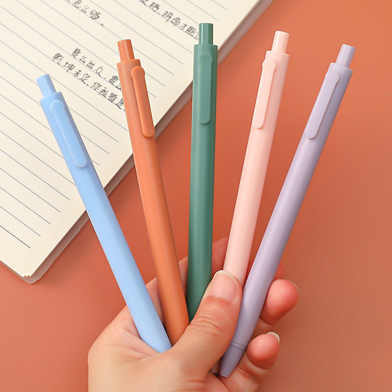 Assorted macaron coloured gel pens for writing
