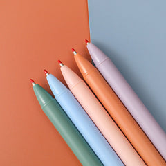 Chic macaron green gel pen on white background